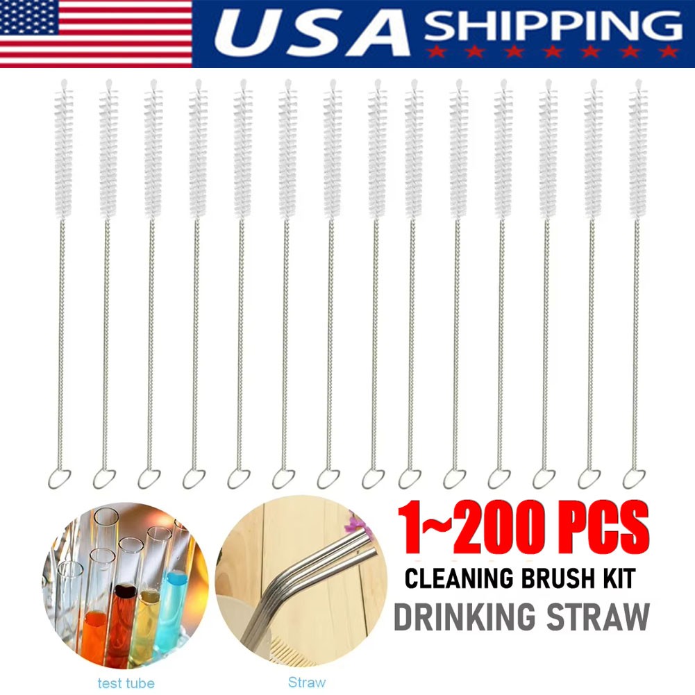 Nylon Straw Cleaner Cleaning Small Brush For Drinking Pipe Tube Baby Milk Bottle
