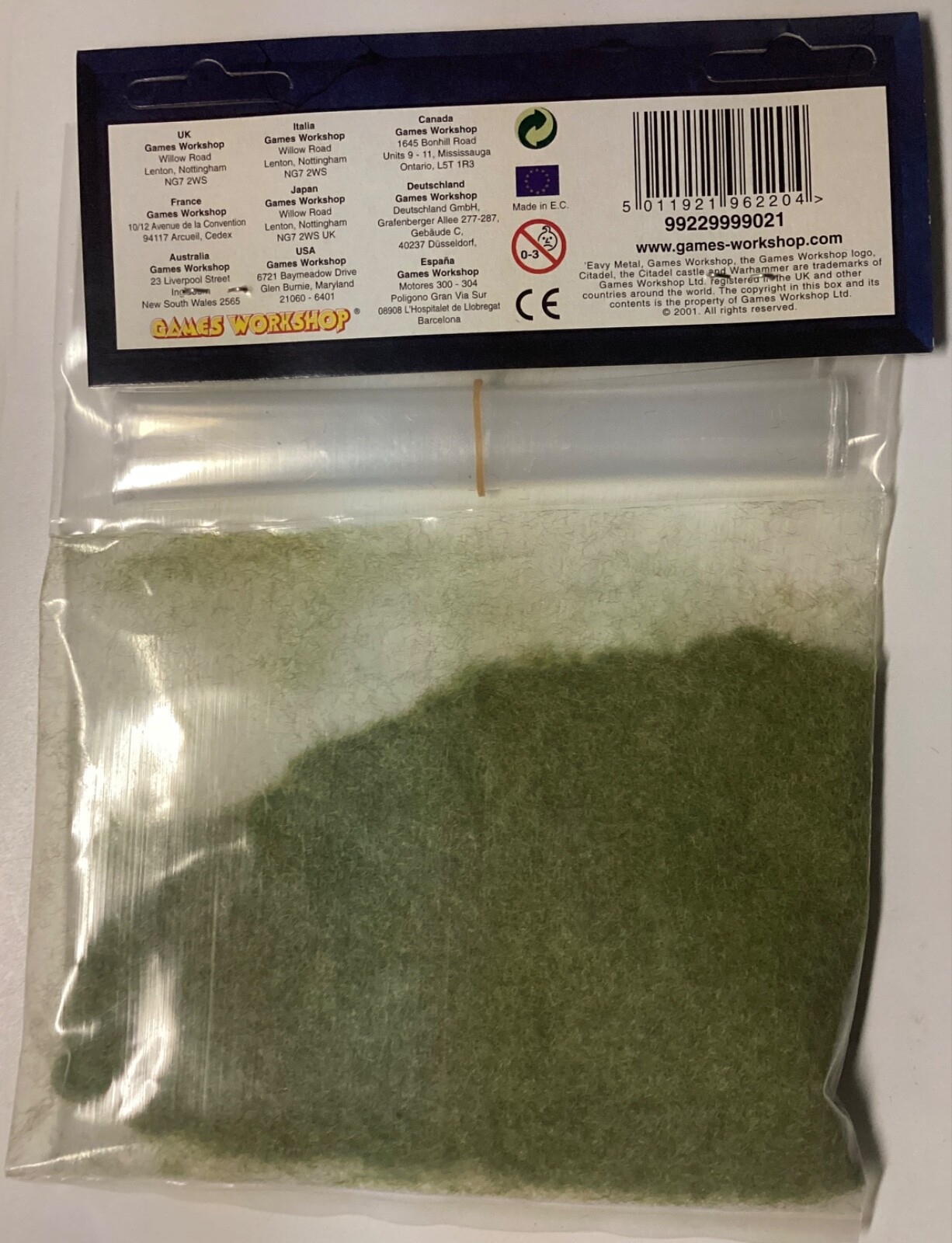 GW Citadel Modelling Terrain Static Grass Green MINT Games Workshop 2001 Ed