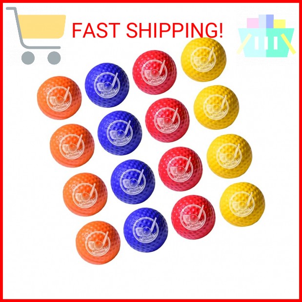 GoSports Foam Golf Practice Balls - 16 Pack Realistic Feel and Limited Flight Us