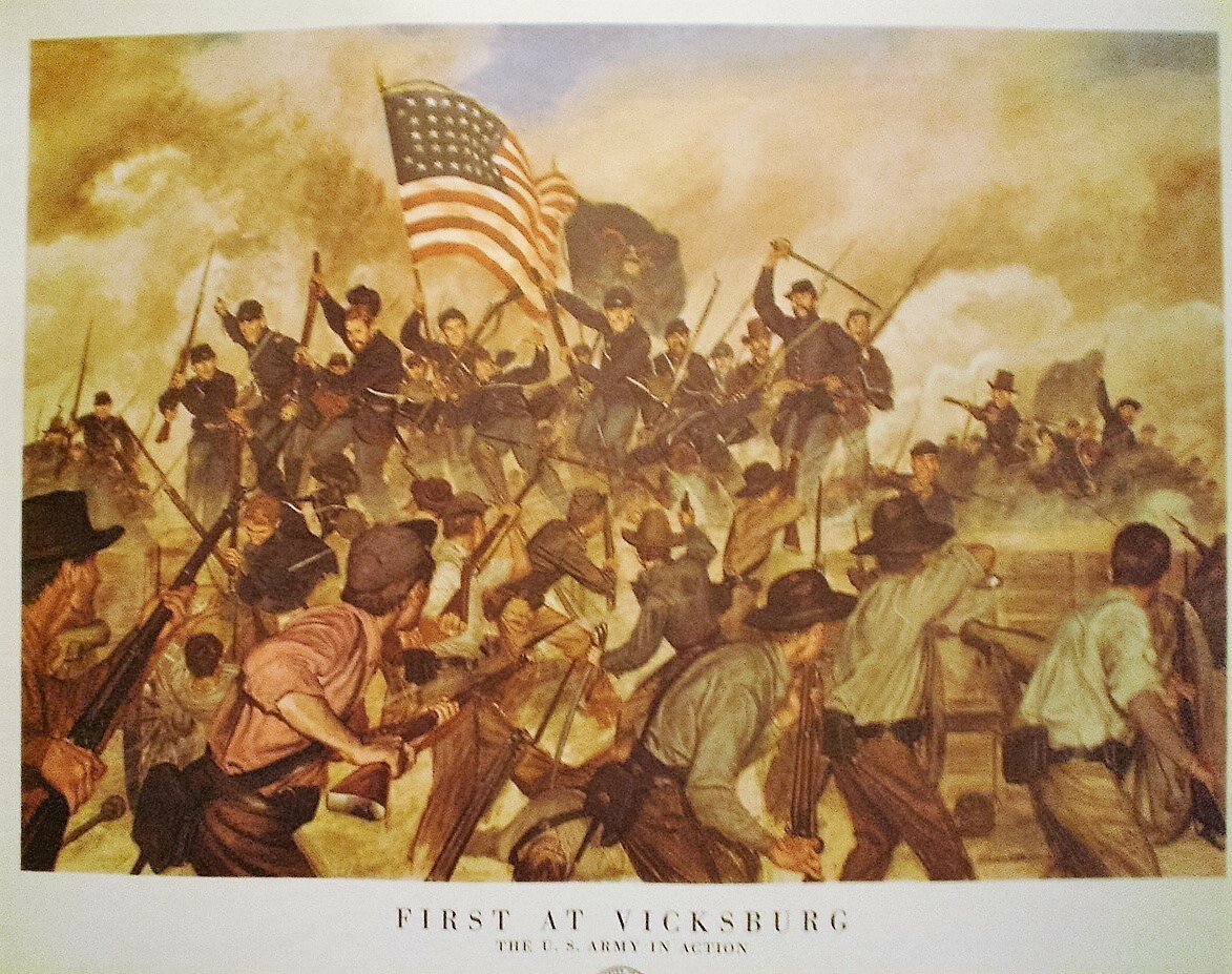 FIRST AT VICKSBURG - U.S. Military Poster, c. 1953