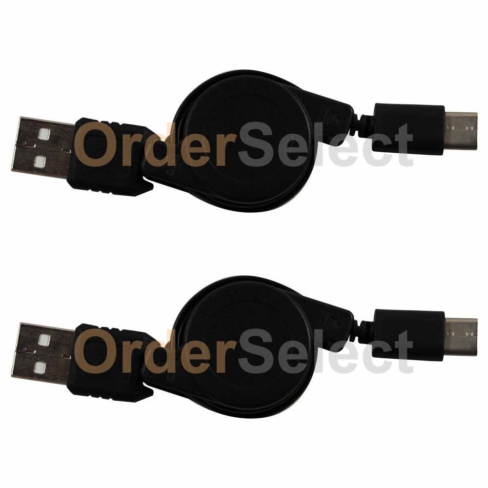 2 USB Type C Retract Charger Cable for Android Phone Microsoft Lumia 950/950 XL