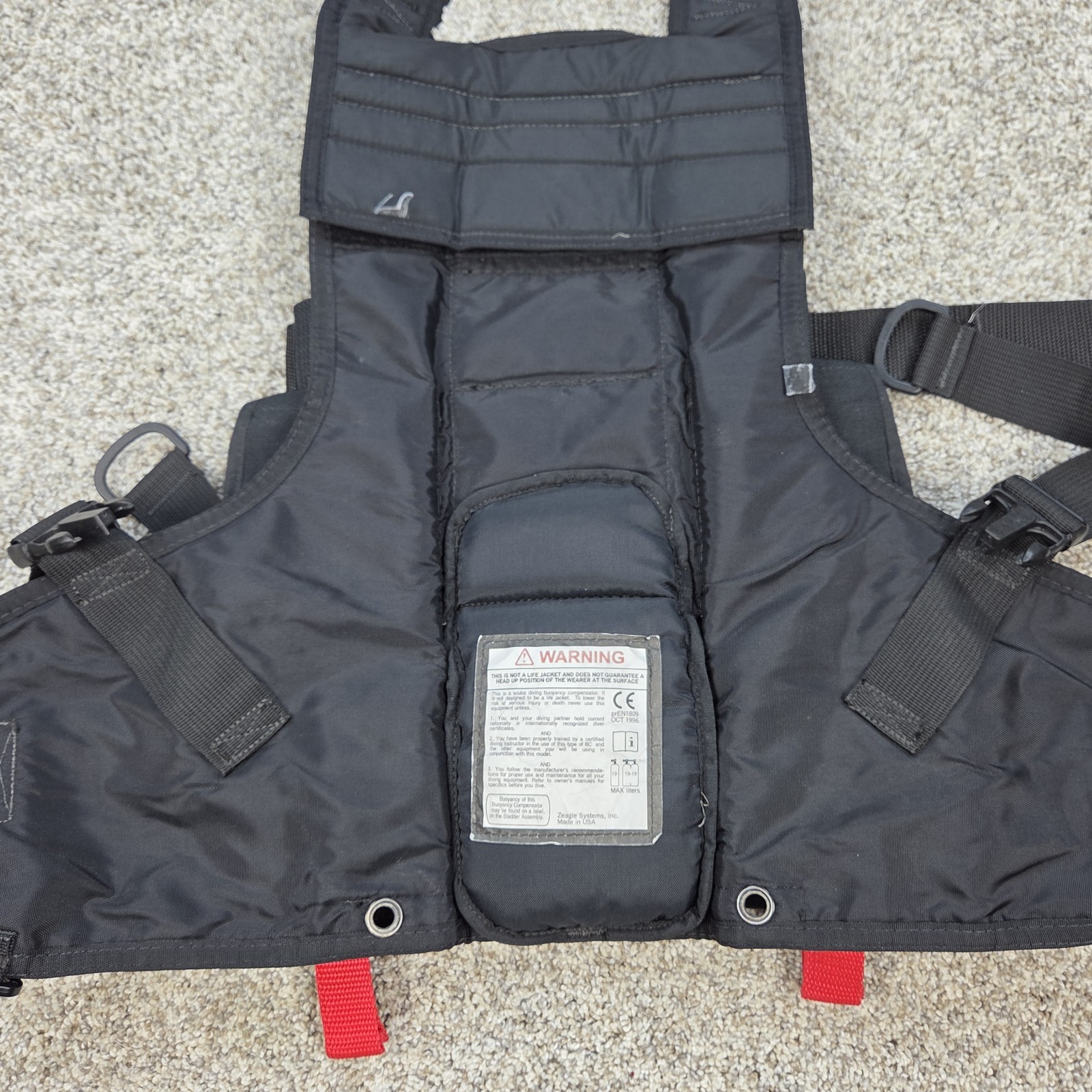 Vintage Zeagle Scout BCD Scuba Diving Buoyancy Compensator SMALL