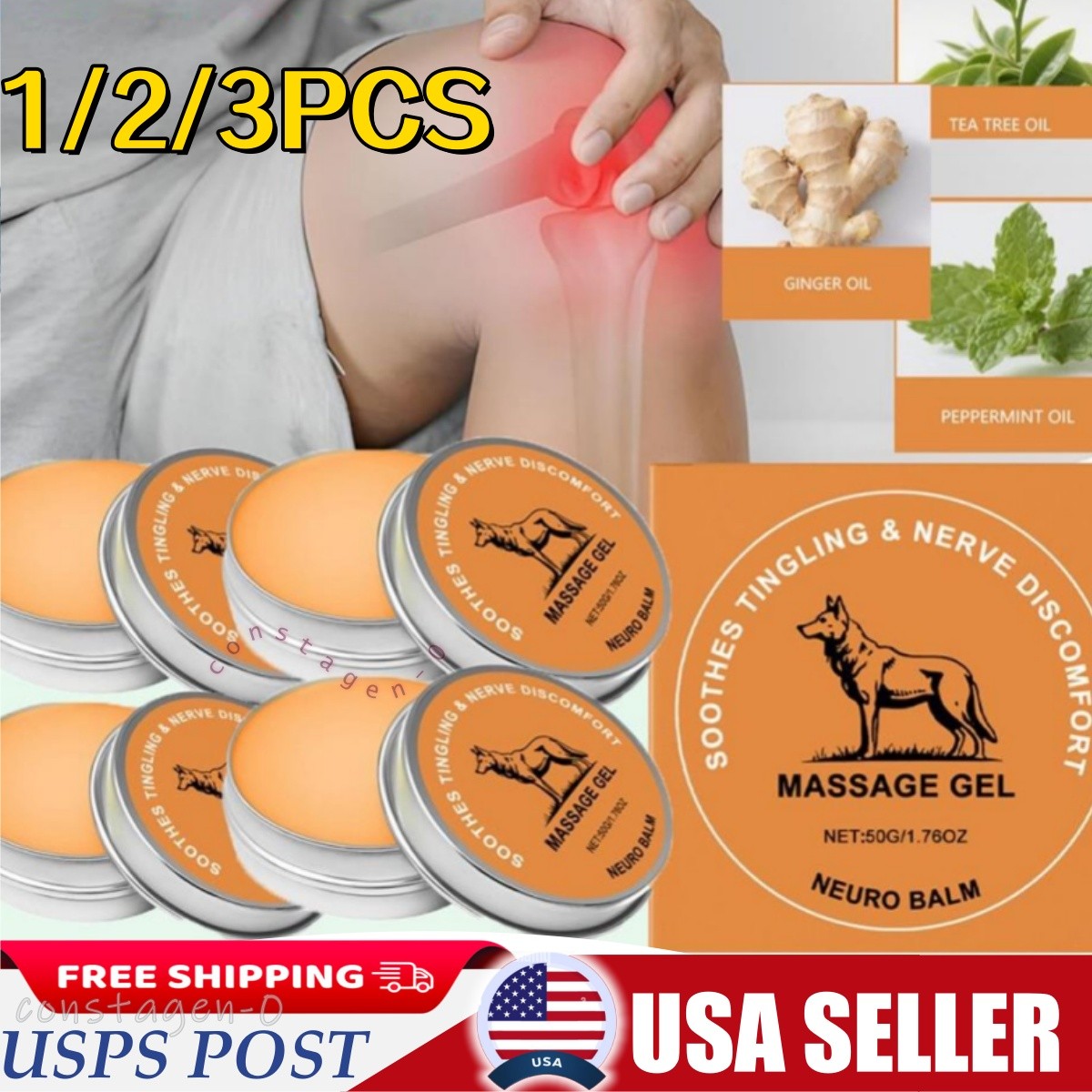 Therawolf Neuro Balm,Joint Care Soothing Cream,Herbal Cooling Soothing Cream USA