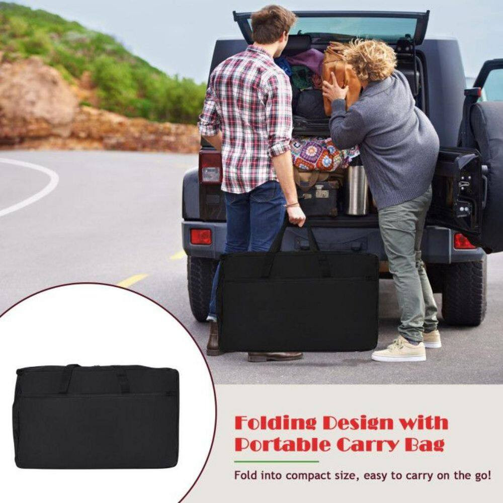 Folding Camping Table with Storage Rack