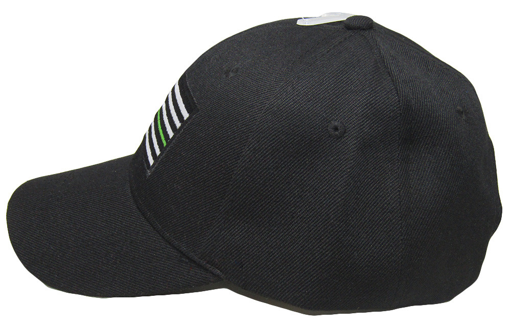 Black Thin Green Line US American Flag Support Federal Agents Baseball Cap Hat