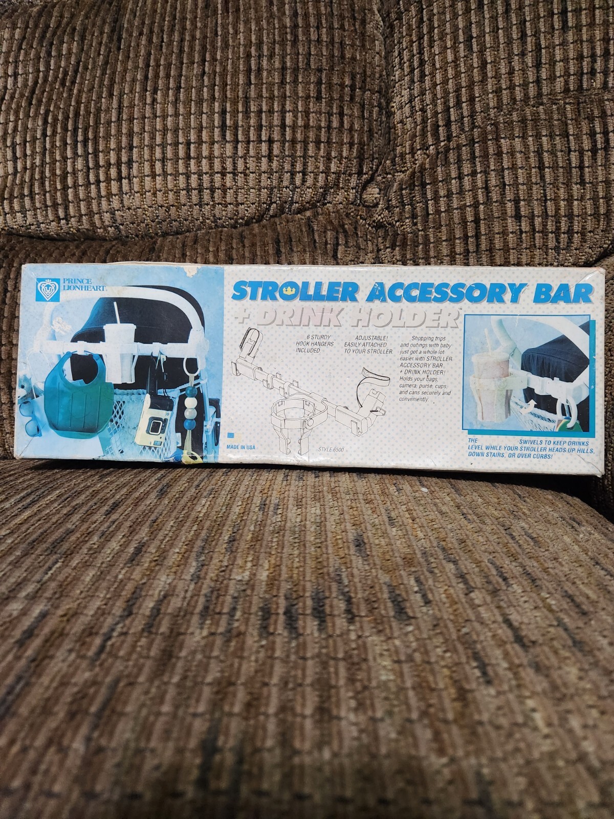 Vintage Prince Lionheart Baby Stroller Accessory Bar Drink Holder Made In USA