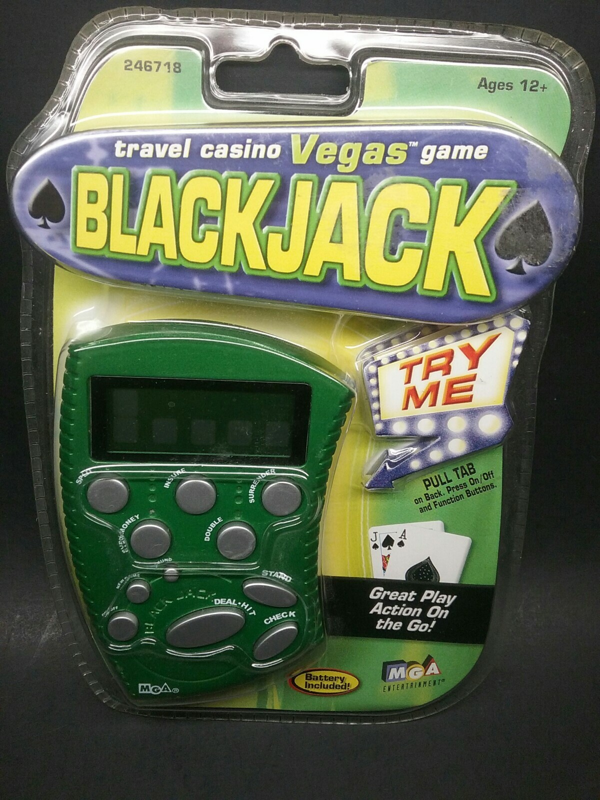NEW SEALED MICRO GAMES OF AMERICA MGA TRAVEL CASINO VEGAS GAME BLACKJACK 246718