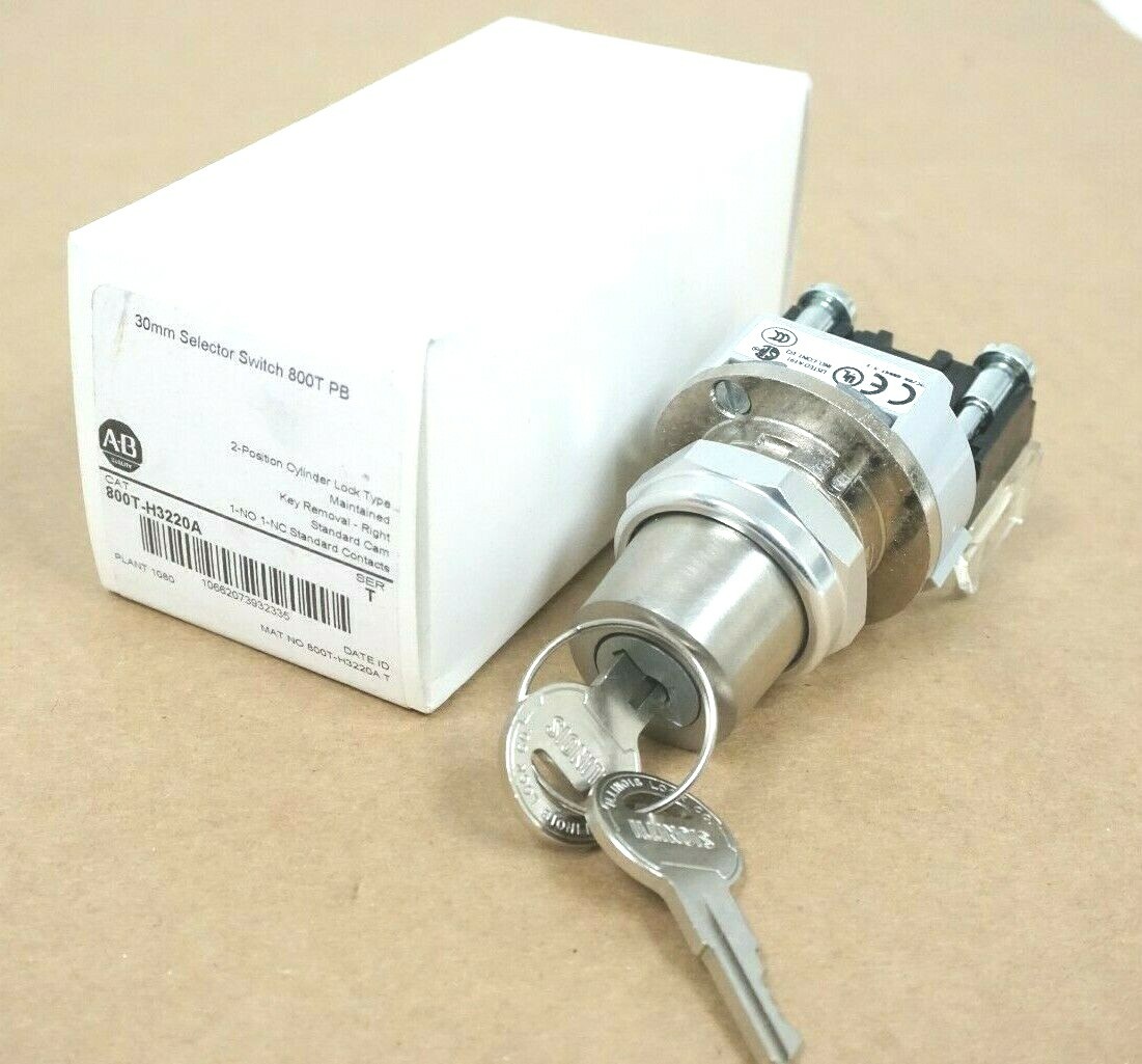 NEW ALLEN BRADLEY 800T-H3220A SER.T 30MM SELECTOR SWITCH 800T PB 800TH3220A