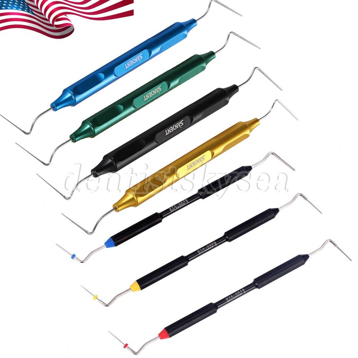 Dental Endo Buchanan Hand Plugger Tip Fill Obturation Gutta Percha 0/1/2 /30-100