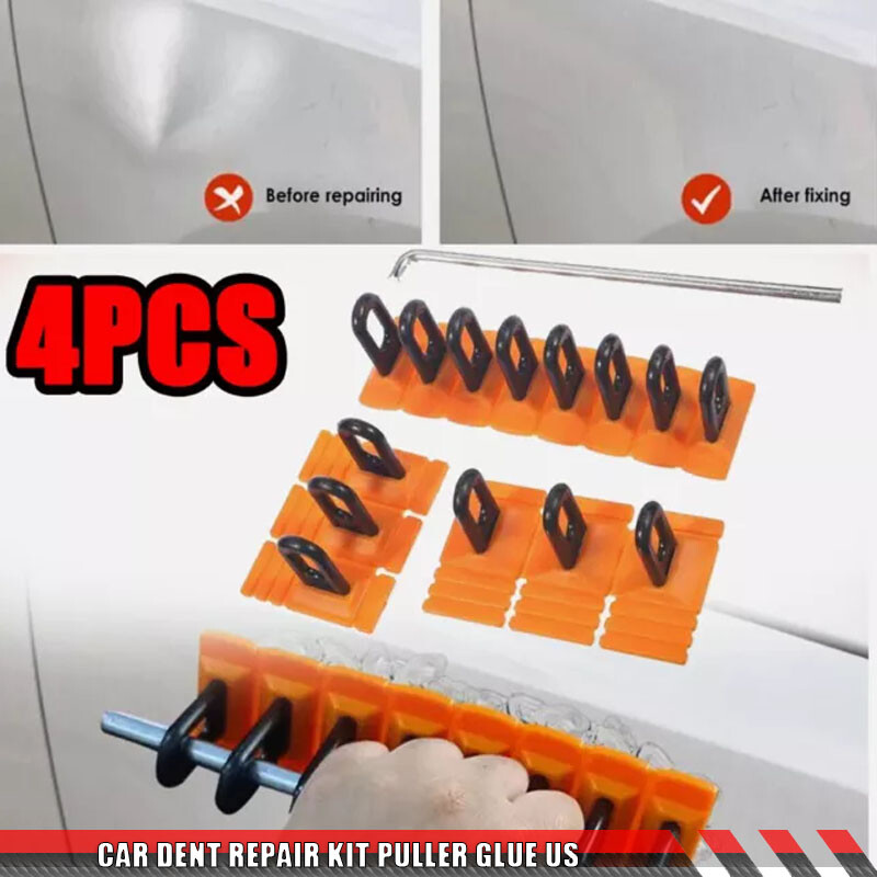 Car Dent Repair Kit 4x Glue Puller Tabs Set Paintless Vehicle Removal Tool US