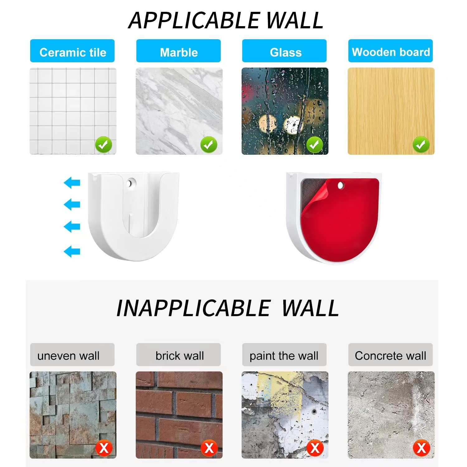 2 Pack Strong Adhesive Wall Mount for Ring Indoor Cam(2nd Gen and 1st...