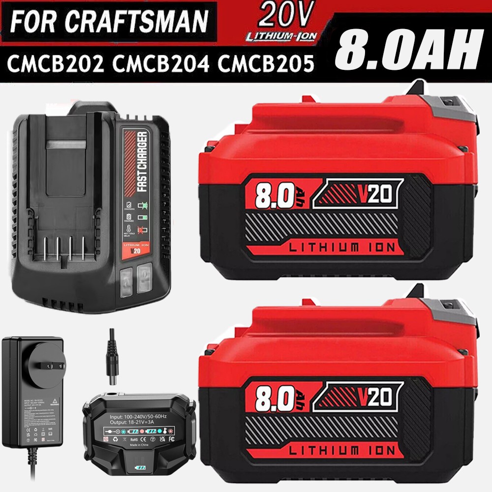 For Craftsman V20 MAX Lithium CMCB205 CMCB203 CMCB204 CMCB202 Battery/ Charger