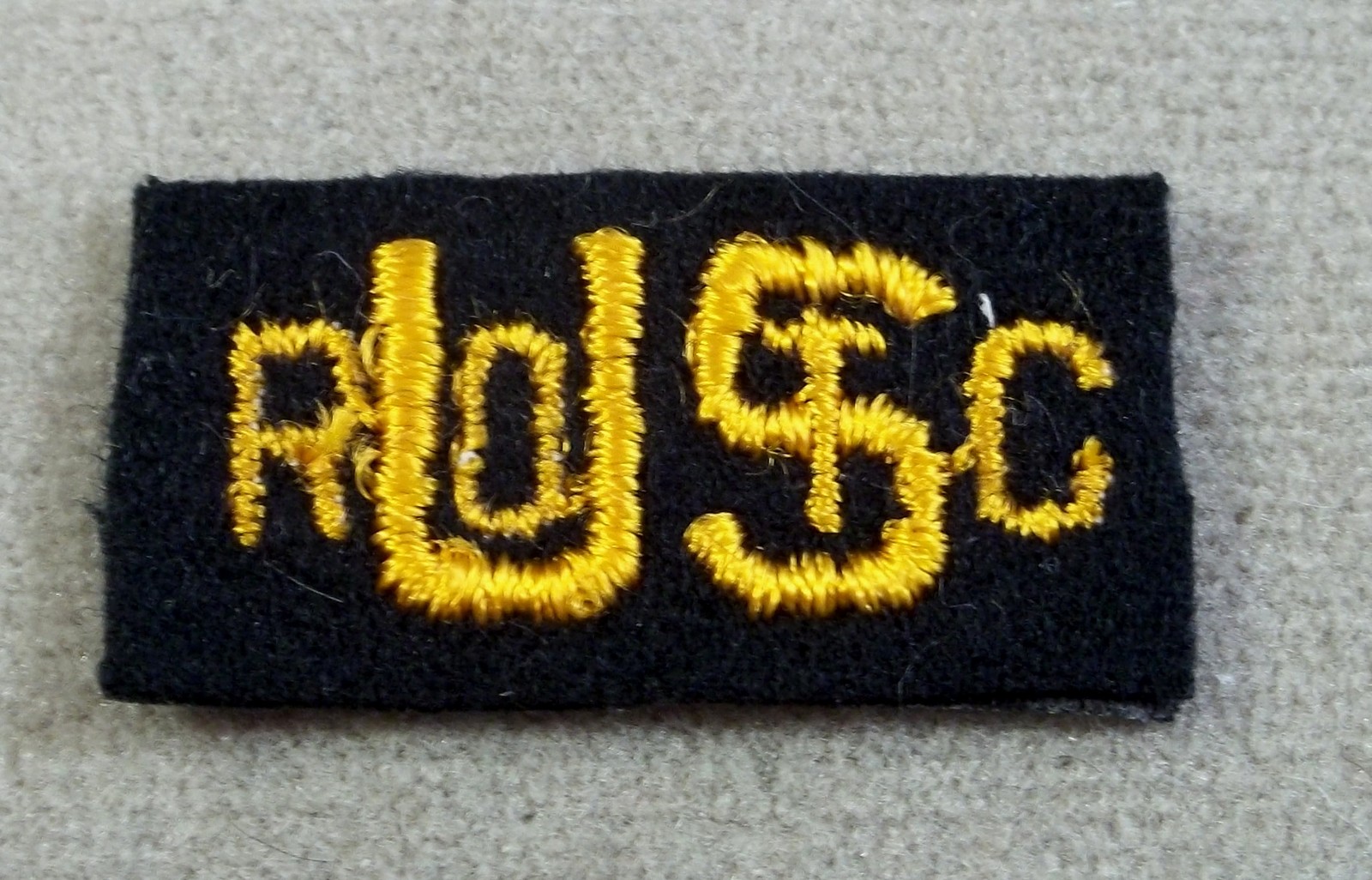 US Air Force ROTC Tab Gold On Black - US ROTC