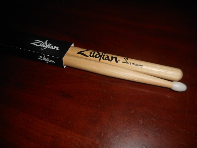 NEW - Zildjian 7A Nylon Tip Hickory Drumsticks, #Z7AN