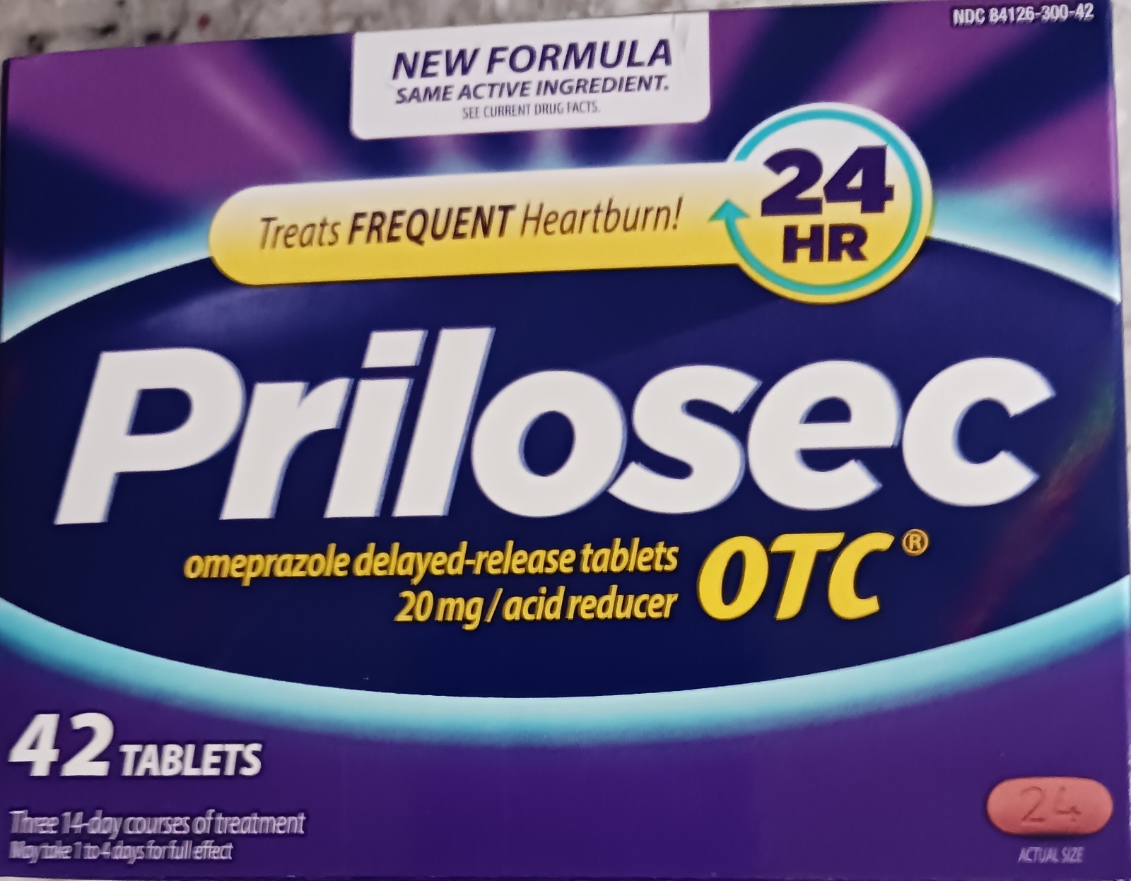 Brand New Prilosec OTC 20mg Acid Reducer Tablets 42 Count Sealed Exp 11/2027+