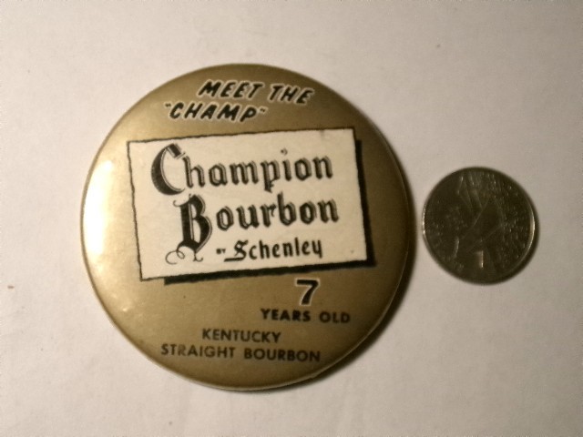 1950's CHAMPION BOURBON (Schenley) pocket mirror