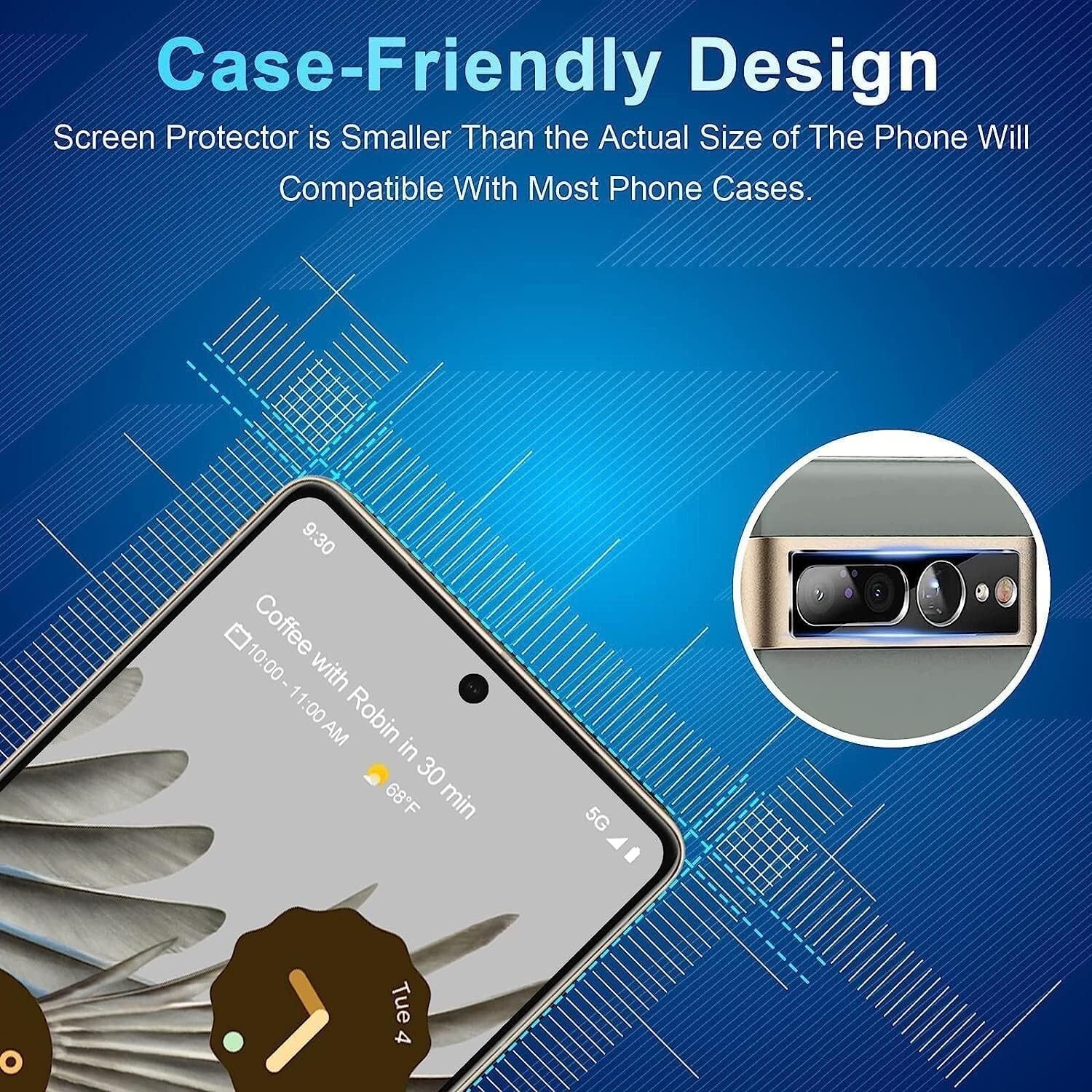3-Pack Tempered Glass Screen Protector For Google Pixel 7 Pro / 7 / 6 Pro / 6