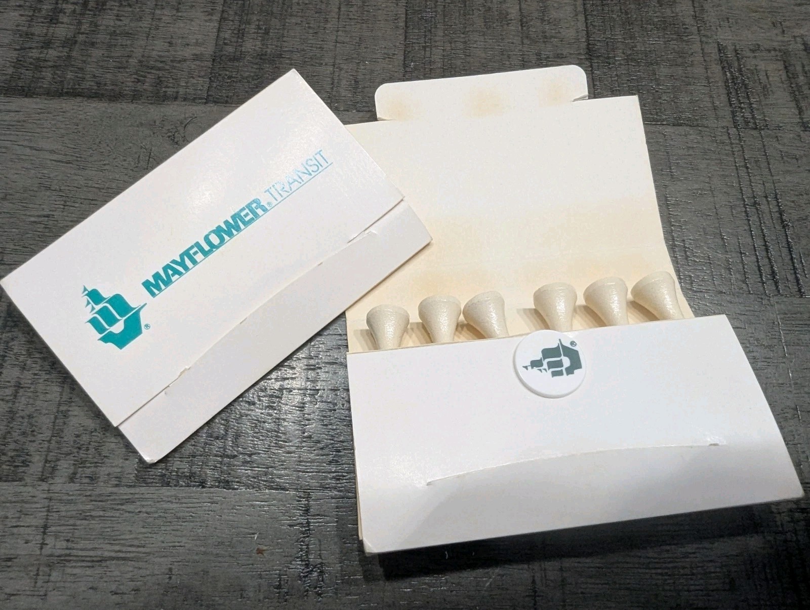 Vintage Mayflower Movers Matchbook Golf Tee Set Advertising