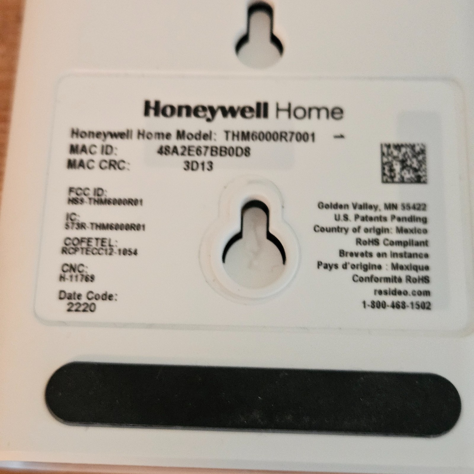Honeywell Redline Internet Gateway THM6000R7001