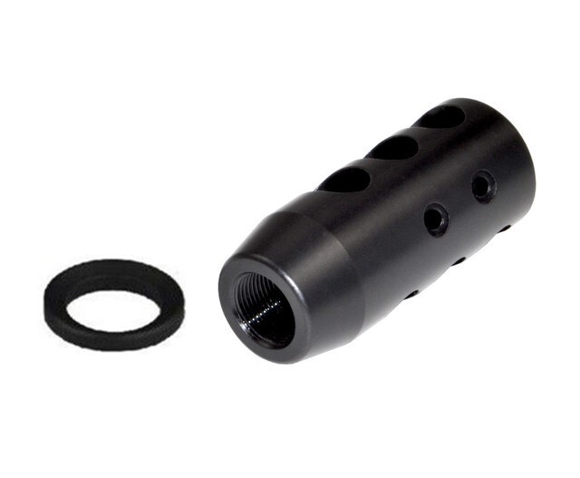 Black Steel 5/8x24 TPI Thread Short For 6.5 Creedmoor Competition Muzzle Brake