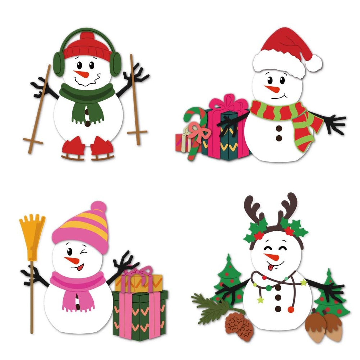 Christmas Snowman Dies Cuts Metal Cutting Dies Card Making Cutting Dies Stenc...