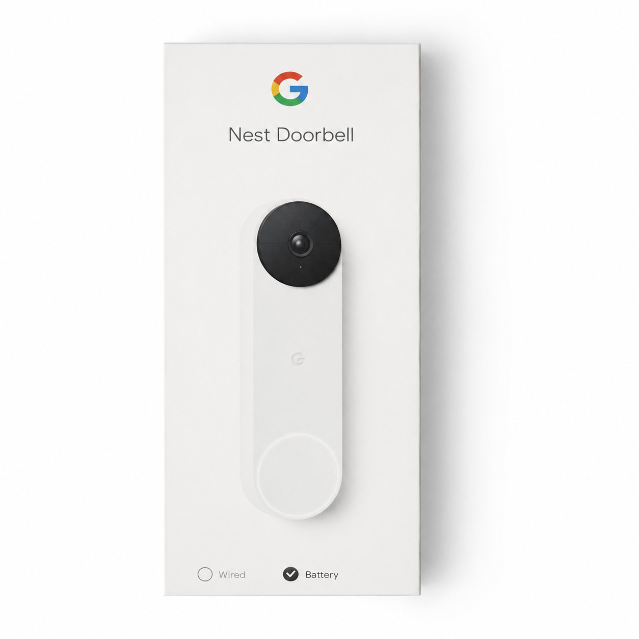 Google Nest Doorbell (Battery) - Snow - New & Sealed + Free Gift - GA01318-US