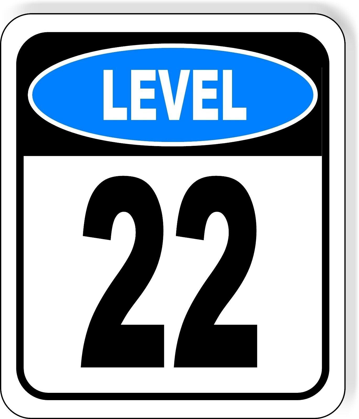 LEVEL 22 PARKING GARAGE Metal Aluminum composite sign