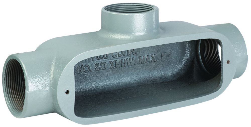 Killark OT-3, Conduit Body, 1In T Type Alum Conduit Body, 1 PC