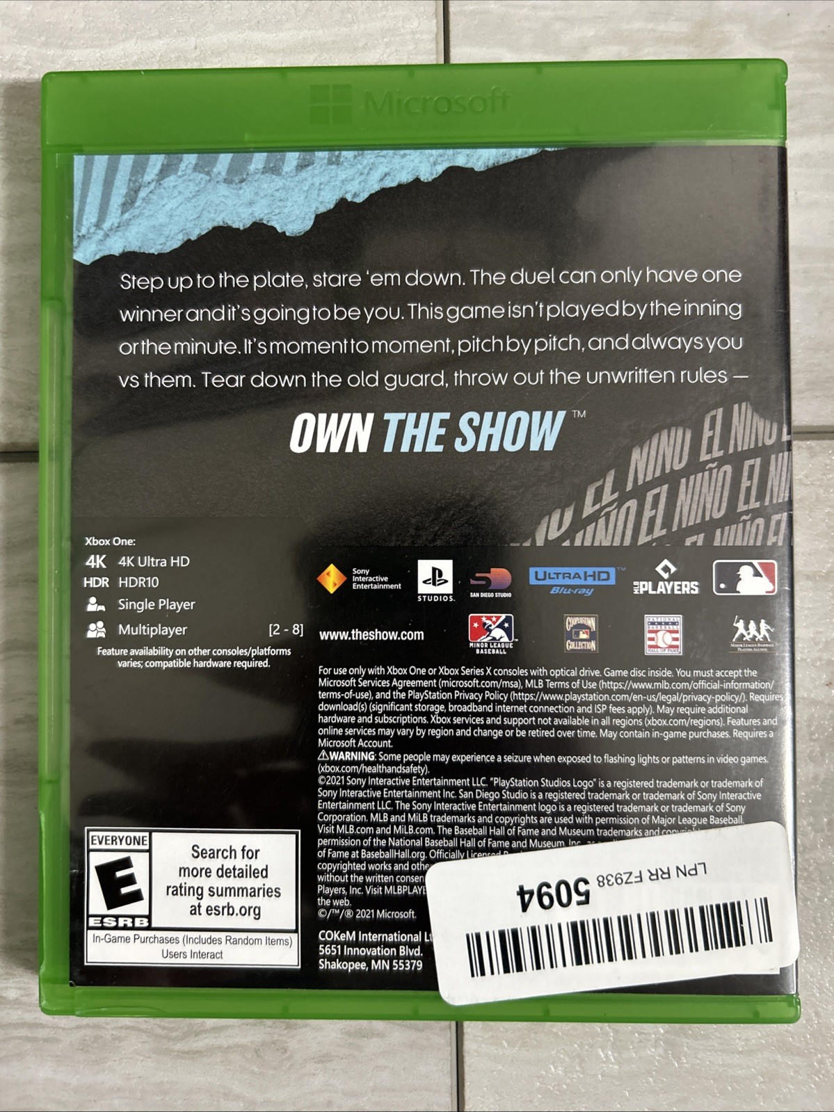 MLB The Show 21 - Microsoft Xbox One Authentic Tested EUC CIB Fast Shipping