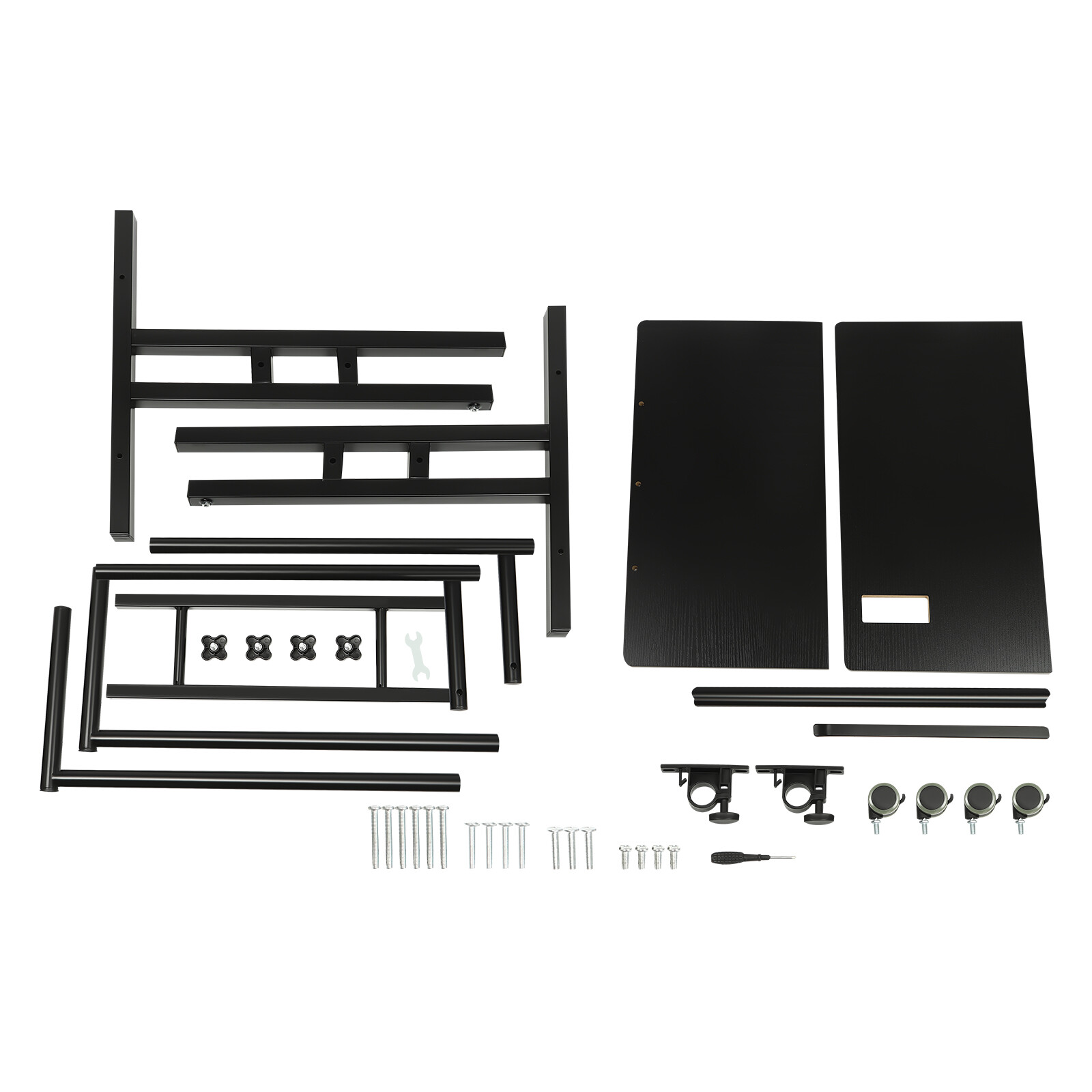 Rolling Laptop Desk Adjustable Height Computer Table Stand-up Desk Office Home