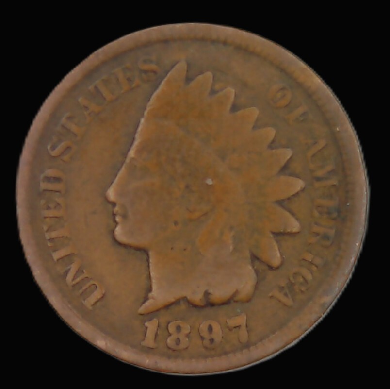 Indian Head Penny 1897 - US Coin - Circulated Condition