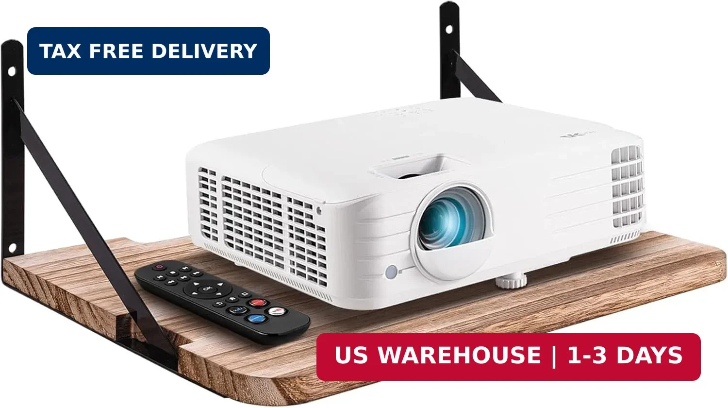 Projector Shelf,16.2" x 11"(L*W),Router Wall Mount Floating Shelf,Projector Moun
