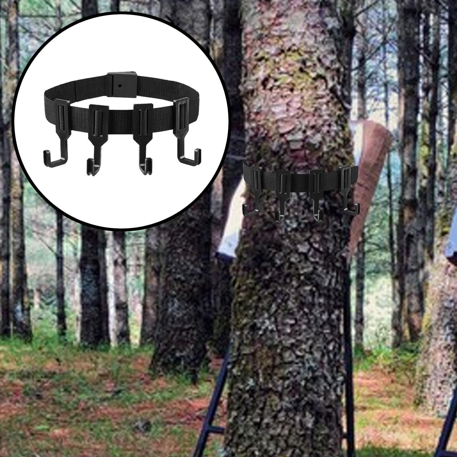 Tree Stand Harness Strap Treestand Strap with 4 Hooks Sturdy Multifunction