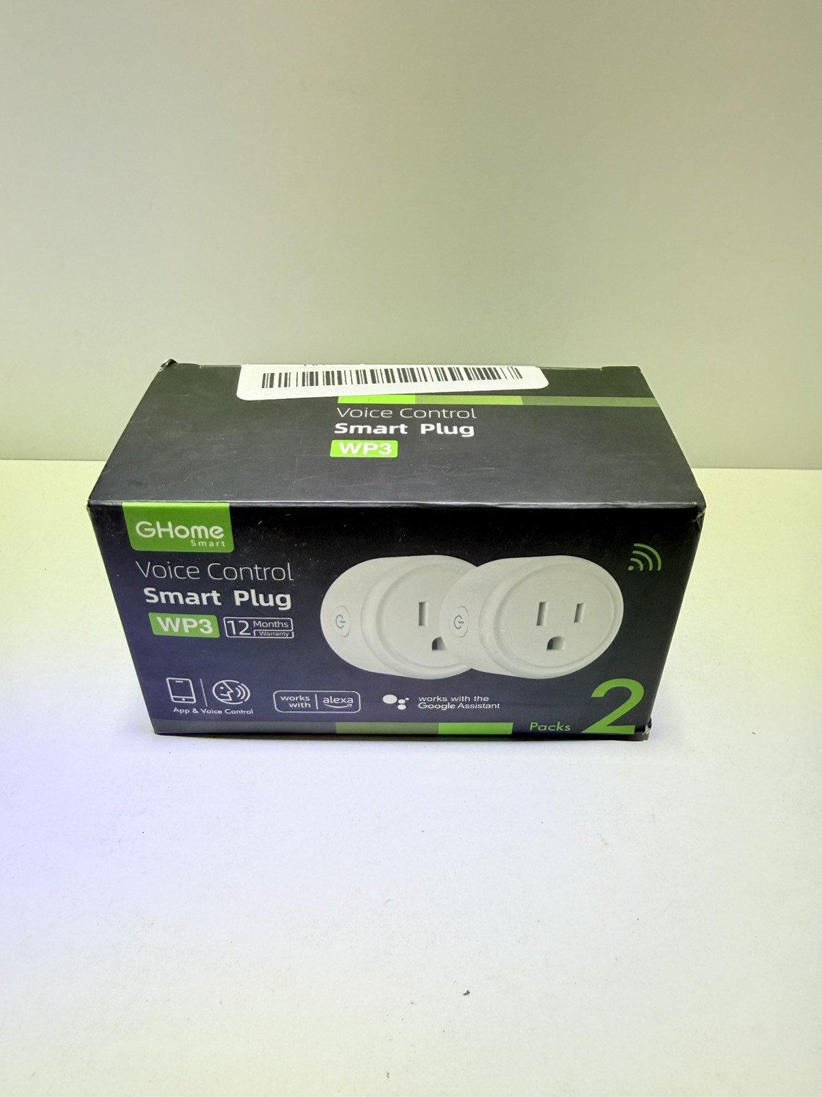 Ghome Voice Control Smart Plug WP3 White 2 Pack New, Alexa and Google Home