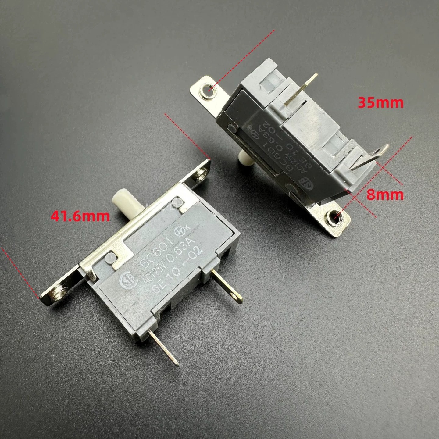 10PCS FOR HOSIDEN BC601 overload overcurrent trip switch 0.63A 0.8A 1.6A 3.15A