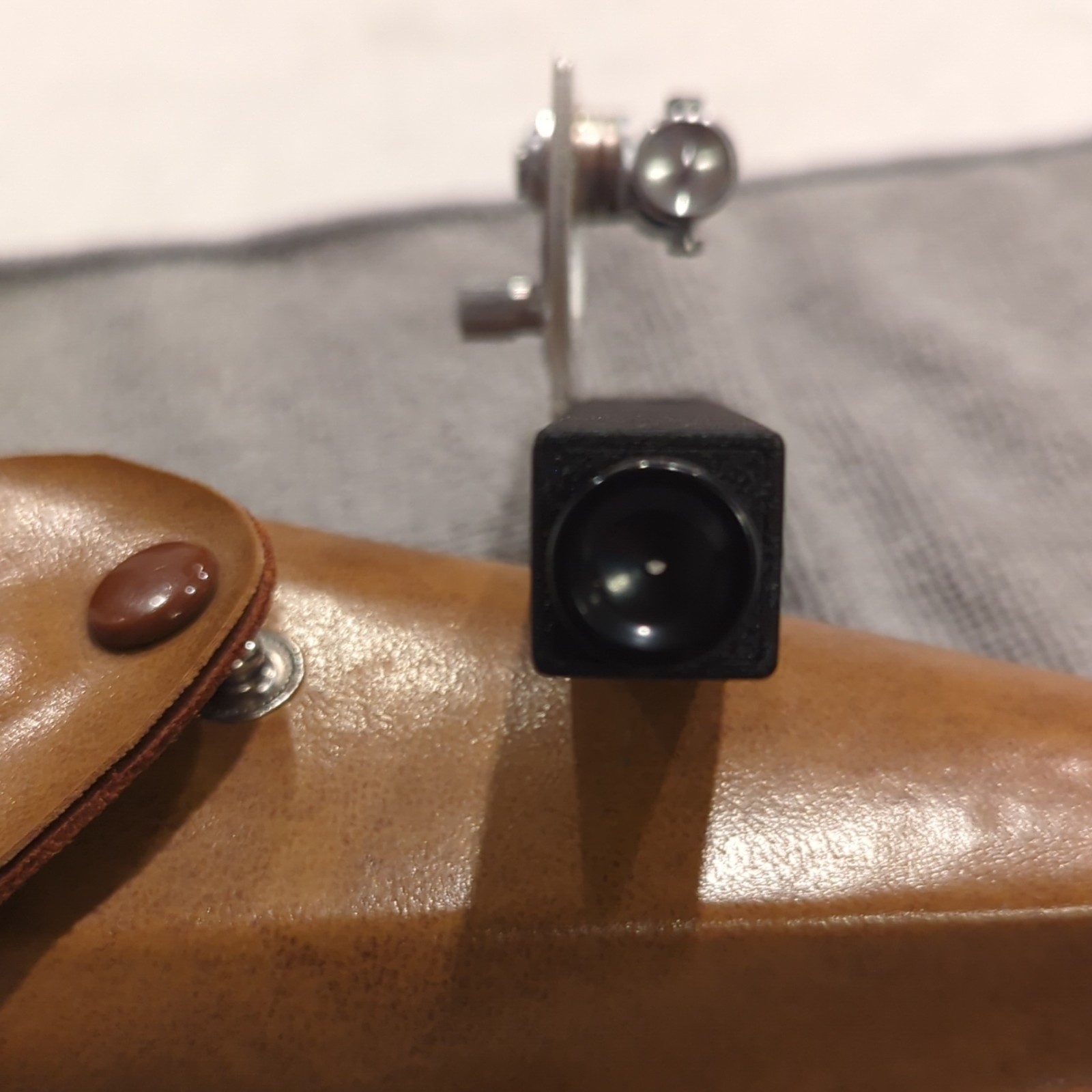 Vintage Brookstone Abney Level with leather sheath
