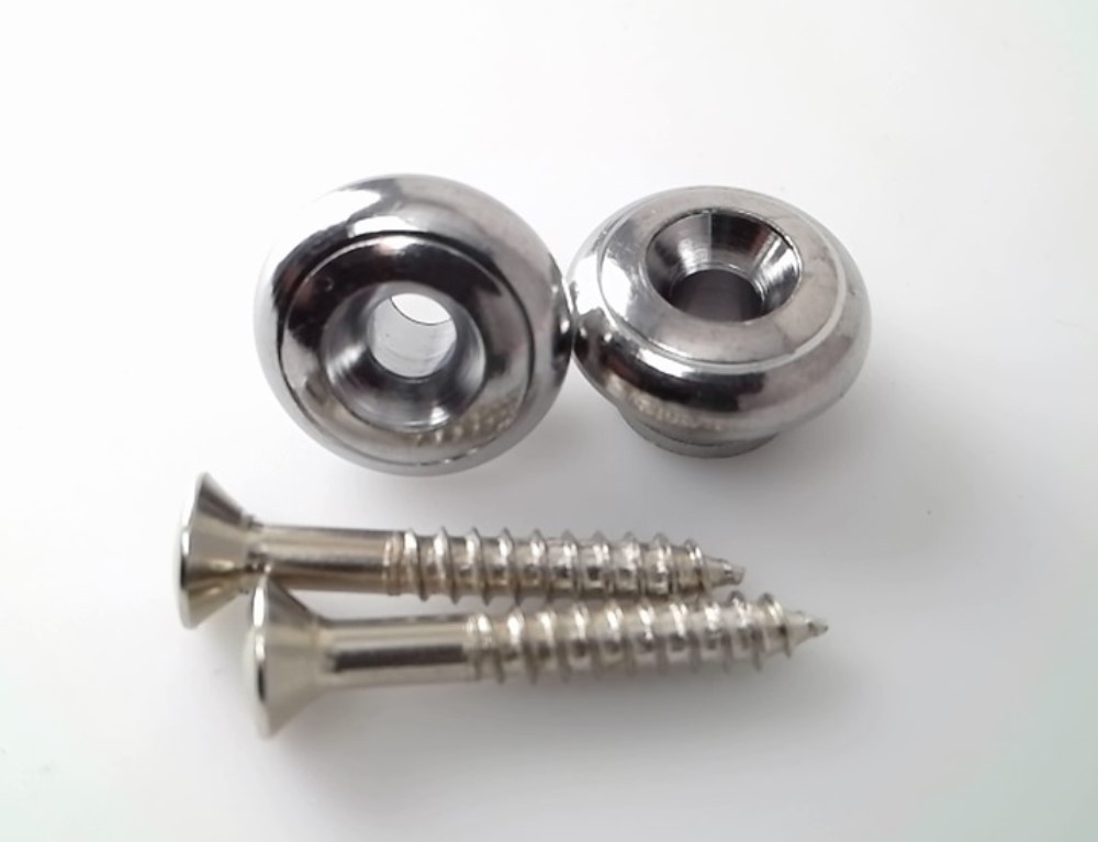 True Custom Shop® Chrome Oversized 17mm Strap Buttons for Gibson Guitars