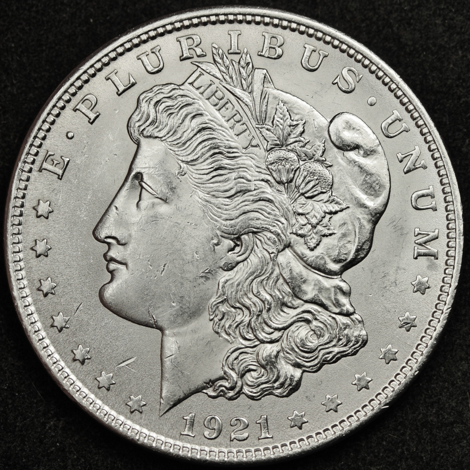 1921 Morgan Silver Dollar.  B.U.  92213  (Inventory F)