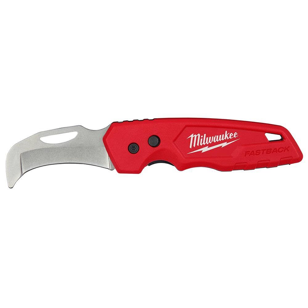 Milwaukee Fastback Blunt Tip Hawkbill Folding Knife