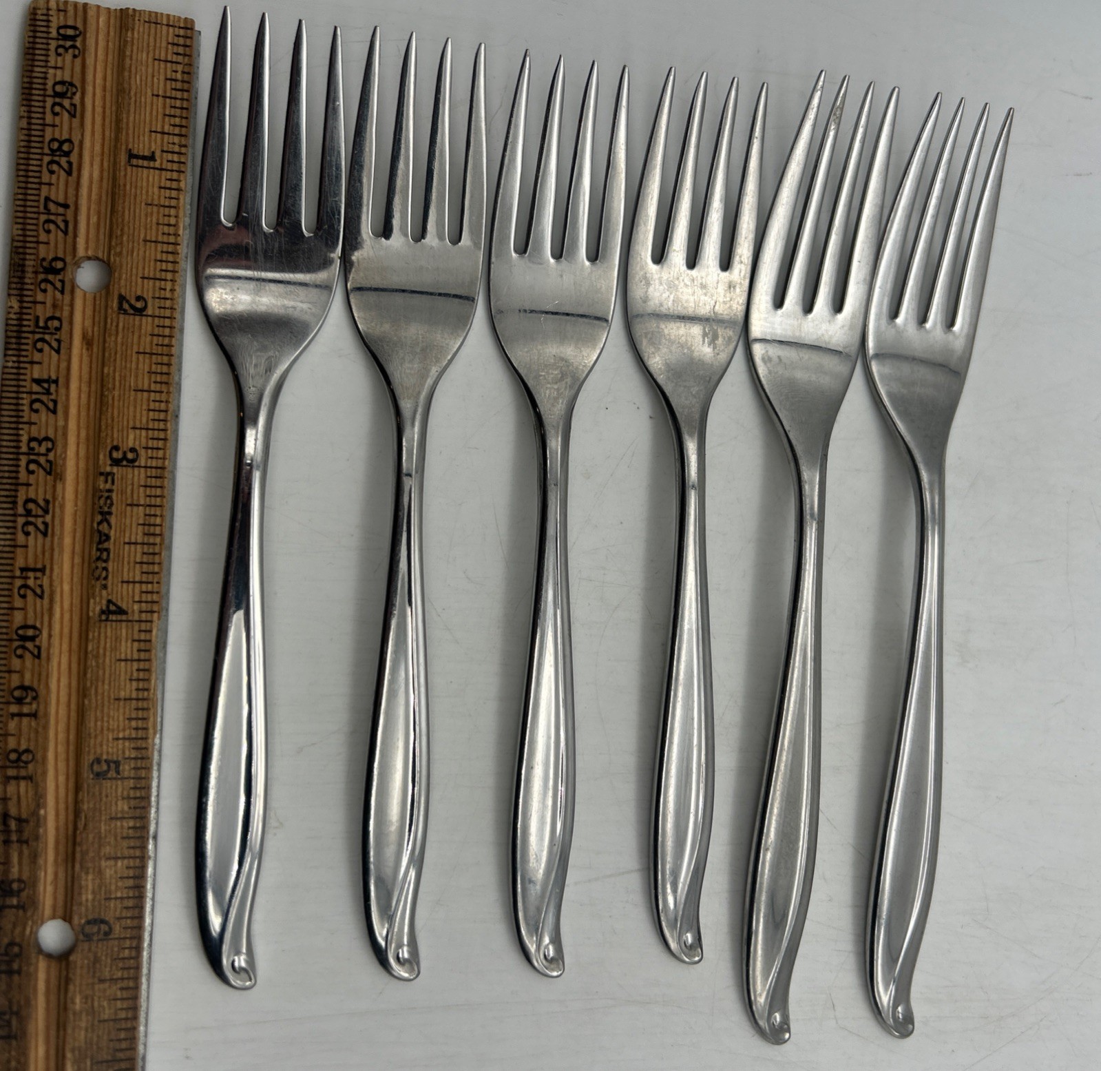 International Surf Club Fork Set Stainless Steel Flatware Set 6 Dinner & Salad