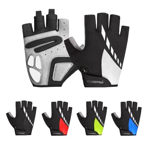 Cycling Gloves,Gel Padded Bike Gloves for Men Cycling,Anti Asia-XL=US-L White