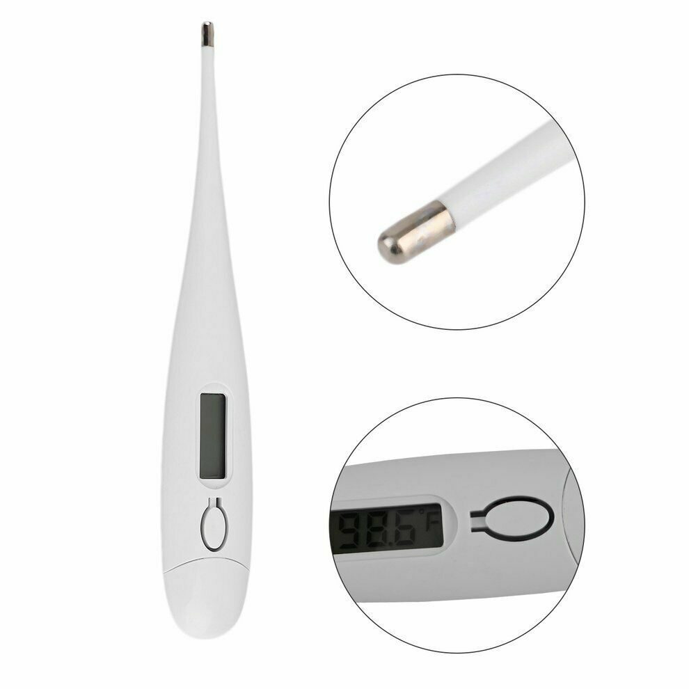 Digital Thermometer With Beeper 1 Minute Readout  LCD (Pack Of 3 Thermometers)