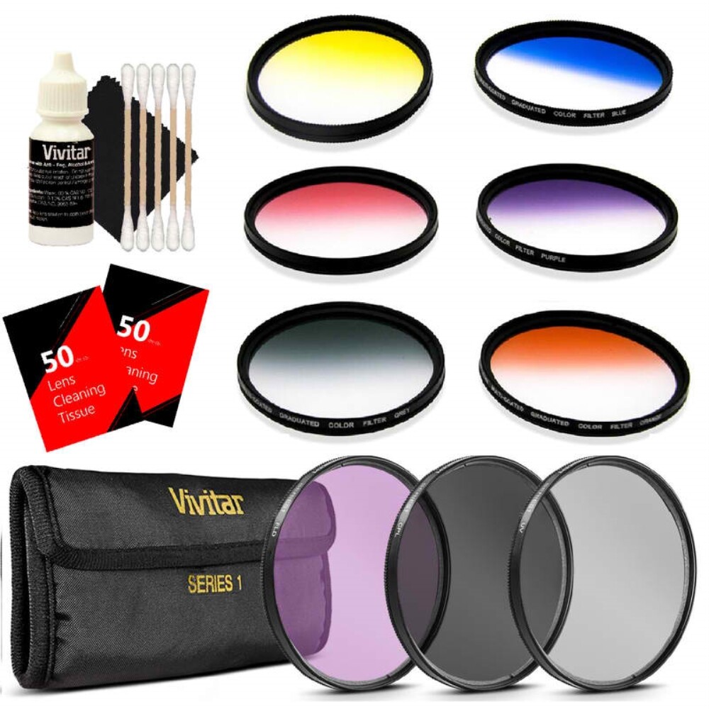 Vivitar 67mm Multi Coated Graduated Filter Kit with Top Accessory Kit