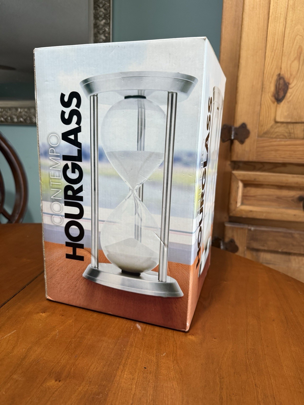 Contempo 12" HOURGLASS Nickel Plated, Real Hourglass
