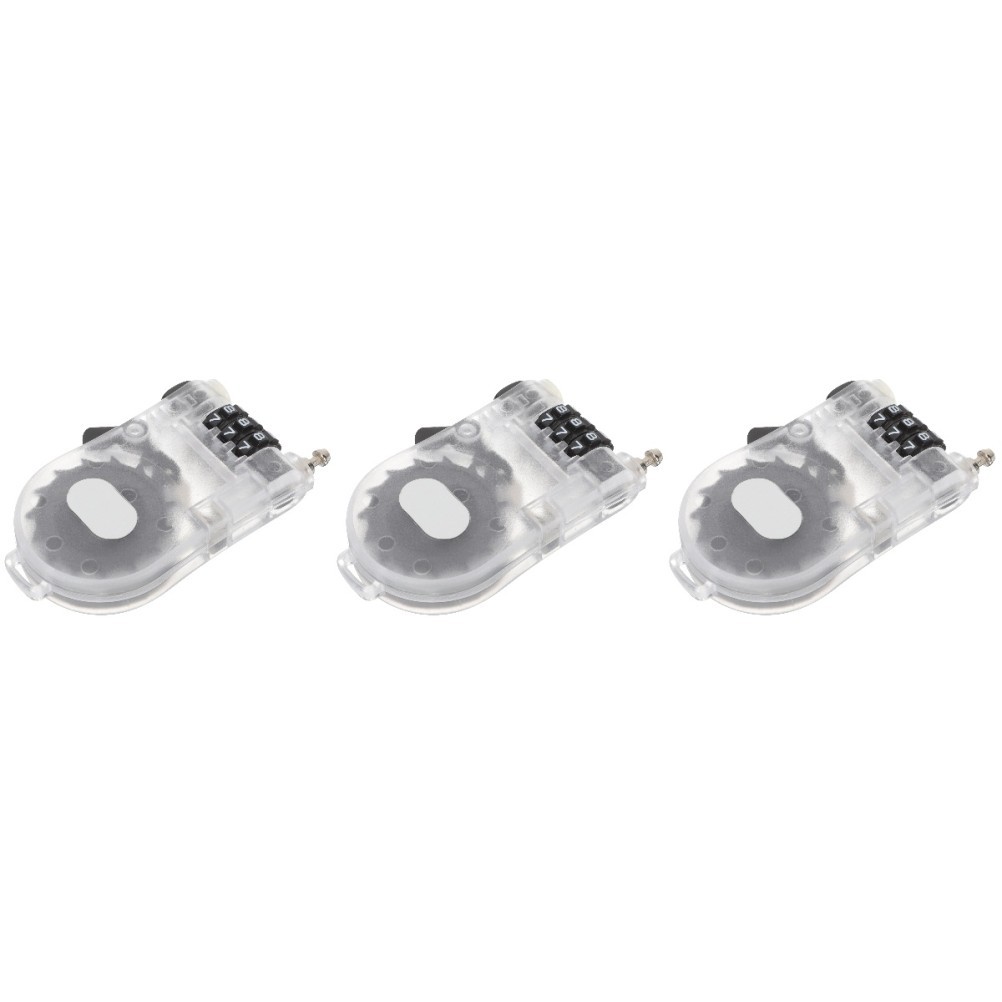 3 Pack Anti Theft Handlebar Lock Combination for Snowboard Ski Cable