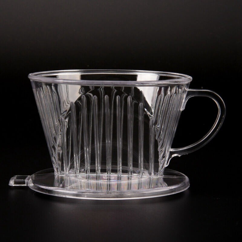 Clear Coffee Filter Brewer Holder Plastic Cup Cone Drip Dripper Maker Reusabl WH