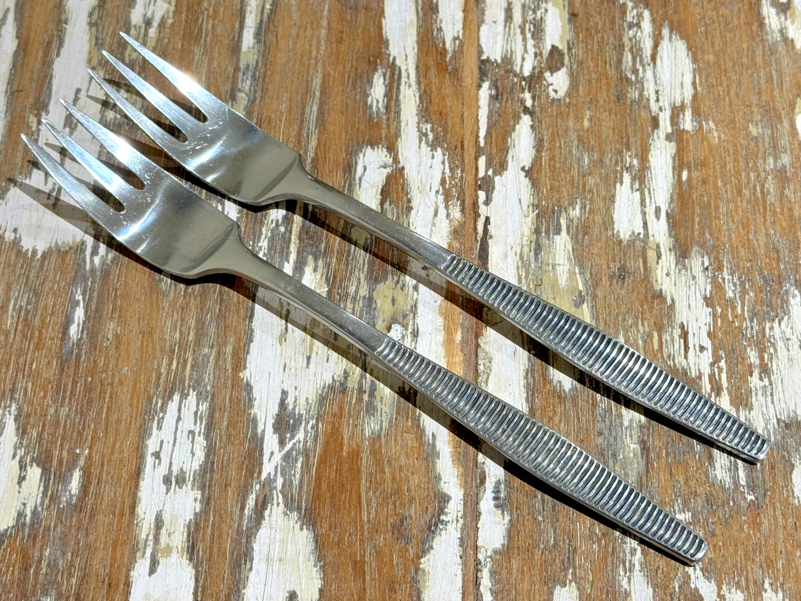 2 - Dansk Designs Denmark Variation VI (VAR.6) Stainless Steel DINNER FORKS 8"