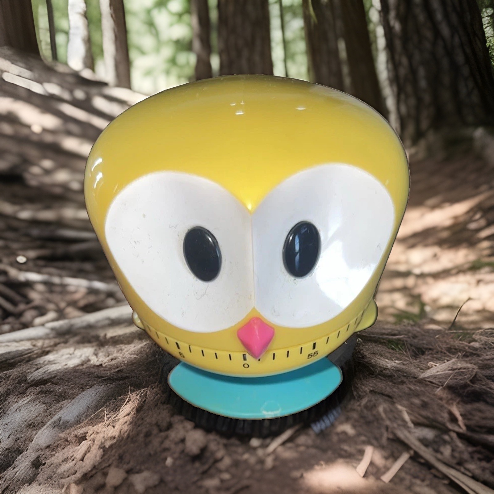 Kikkerland Little YellowOwl Kitchen Timer 60 mins. Cooking Baking Big Eyes # 1