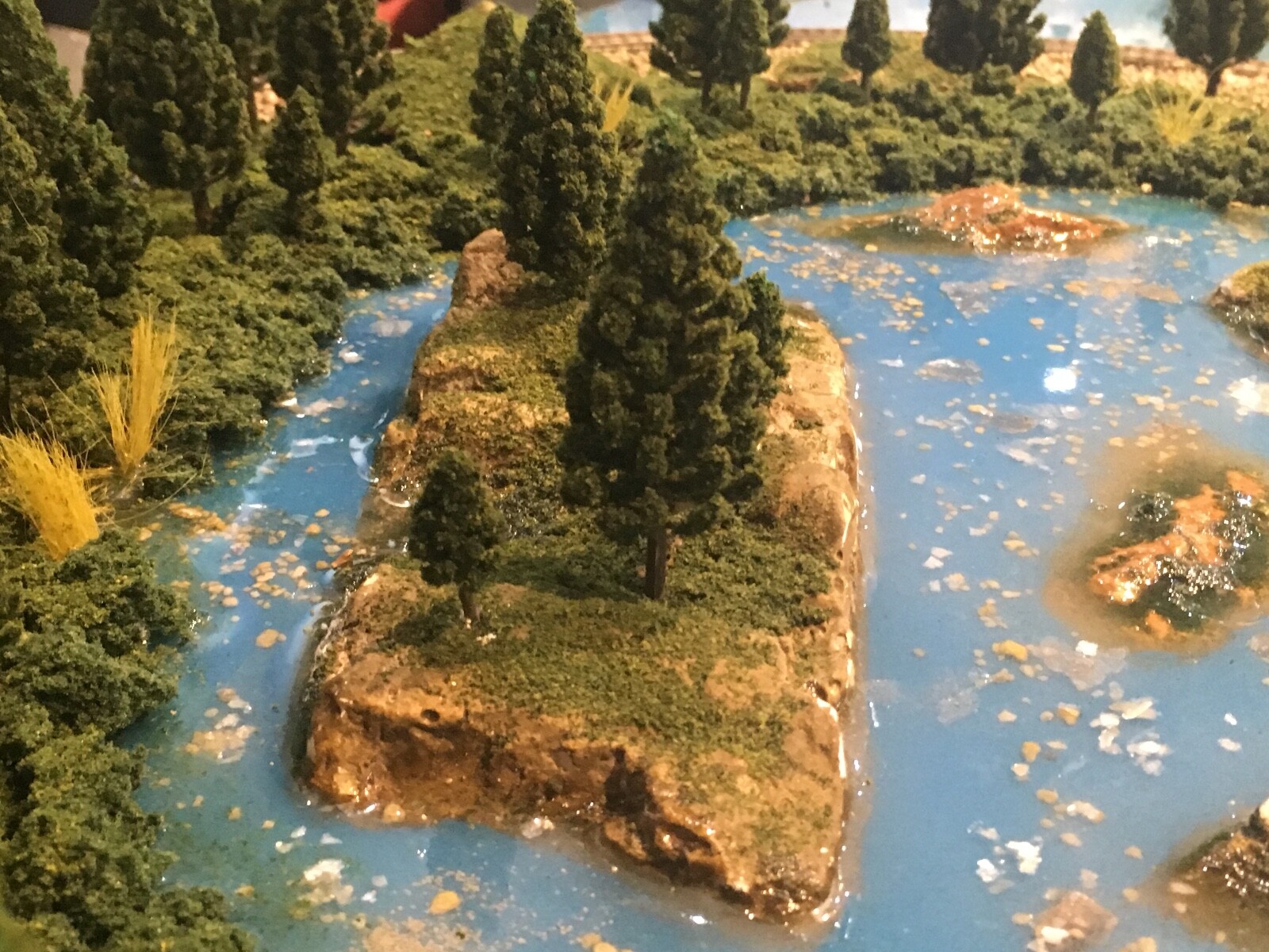 N,HO Scale Layout Scenic Diorama Accessories , 3X Hills w/9 Trees ,New