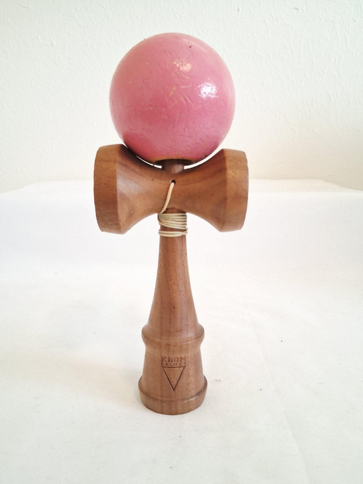 KROM Kendama Rubber Wood Pink Skill Toy